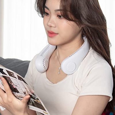 Boxwizard Ventilador de cuello portátil sin palas para el cuello, recargable, portátil, potente, silencioso, personal para deportes al aire libre, ofi