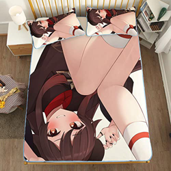 ACOSDARY Impacto de Genshin: hu-tao salto Colchón, Microfibras de impresión 3D Alfombrilla de seda de hielo de anime, almohadilla de enfriamiento de v precio