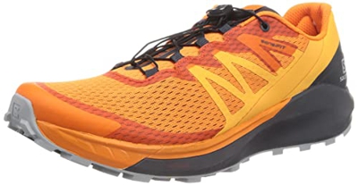 SALOMON Shoes Sense Ride 4, Zapatillas de Trail Running Hombre, Vibrant Orange/Ebony/Quarry, 44 2/3 EU