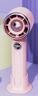 Pequeño Ventilador Portátil Mini Usb Recargable Silencioso Portátil Pequeño Ventilador De Alimentación Auxiliar Soplado Por El Viento Rosa