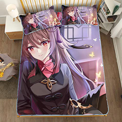 ACOSDARY Impacto de Genshin: hu-Tao luz de la Luna Colchón, Microfibras de impresión 3D Alfombrilla de Seda de Hielo de Anime, Almohadilla de enfriami características