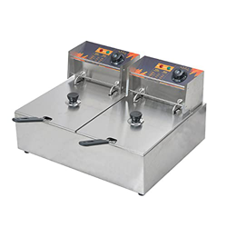 Freidora Comercial, freidora Profunda de Acero Inoxidable con Temperatura Ajustable y Control de Temperatura, Cesta extraíble y Tapa de Acero Inoxidab características