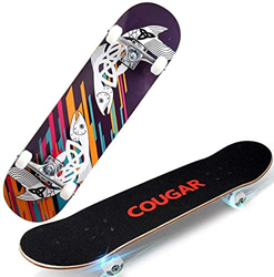 Children's Street Skateboarding Beginners Road Transportation Double Rocker Men and Women Youth Four-Wheel Professional (D) en oferta