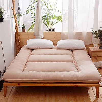 10CM Colchón Plegable Colchoneta de Piso Doble Individual Restonic Colchoneta, Softy Touch Futón Japoneses Recamara Colchón, para Dormir Piso Sala de 