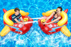 Seagoal Flotador Piscina, Flotador Piscina Inflable Anillo de Natación para Niños con Pistola de Agua, Juguetes Piscina Juguete Flotante para Fiestas  precio