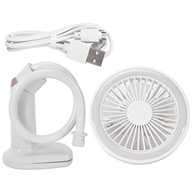 Ventilador con Clip, Miniventilador Recargable con Clip, Ventilador de Escritorio Circulante con Pequeño Ventilador Ligero Y Silencioso por Enchufe US