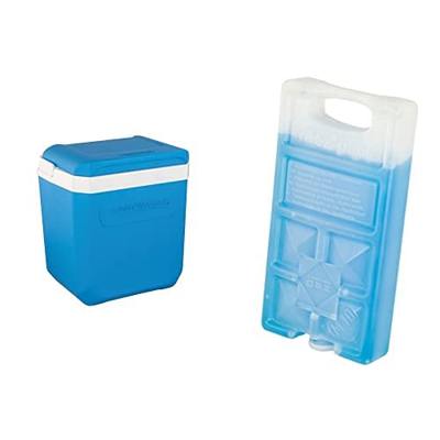 Campingaz Nevera Portatil Icetime Plus, Caja Térmica, Nevera para Camping, Playa Y Picnic, 30 L + 9377 Acumulador Frio, Unisex, Azul, 18 X 9 4 X 3 2 C