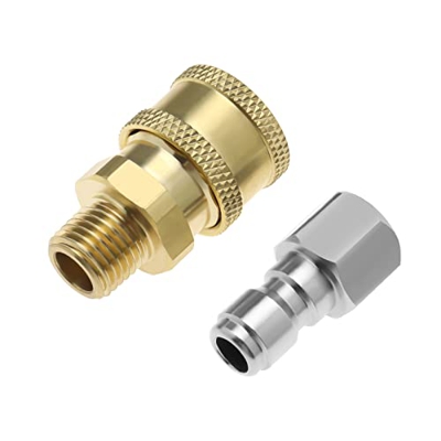 eMagTech 2 acopladores de limpieza de alta presión de 1/4 pulgadas, conexión rápida a la rosca NPT macho, limpiador de alta presión rápido, adaptador 