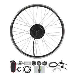 Keenso Kit de Rueda de Motor de Tracción Trasera de 36 V 500 W, Kit de Conversión de Bicicleta Eléctrica para Bicicletas Eléctricas(24inch) características