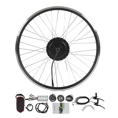 Keenso Kit de Rueda de Motor de Tracción Trasera de 36 V 500 W, Kit de Conversión de Bicicleta Eléctrica para Bicicletas Eléctricas(24inch)