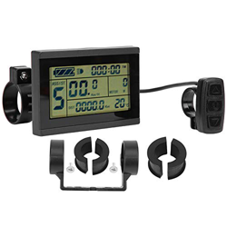 VGEBY E Bike LCD Meter, Bike Conversion Gauges Voltímetro KT LCD3U Horizontal Negro Blanco Pantalla LCD Medidor Conector a Prueba de Agua en oferta