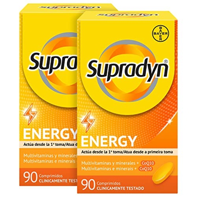 Supradyn Energy Multivitaminas para Todos con Vitaminas, Minerales y Coenzima Q10, Ayuda a Activar y Mantener tu Energía y Reducir el Cansancio, Forma