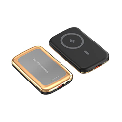 Cargador portátil inalámbrico magnético, paquete de energía inalámbrico de 5000 Mah, para teléfono móvil PU7, Oro Qb7, M características