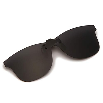 Long Keeper Gafas de Sol Polarizadas con Clip ANTI-UV400 Gafas Conducir Sin Montura para hombre y mujer (Gris)