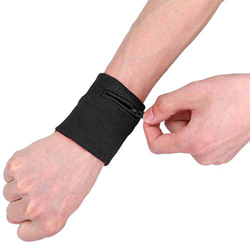 Keenso Pulsera Deportiva con Cremallera, Almacenamiento Unisex Bolsillo con Cremallera Monedero Deportivo para Llaves Monedero Correr Fitness Ciclismo en oferta