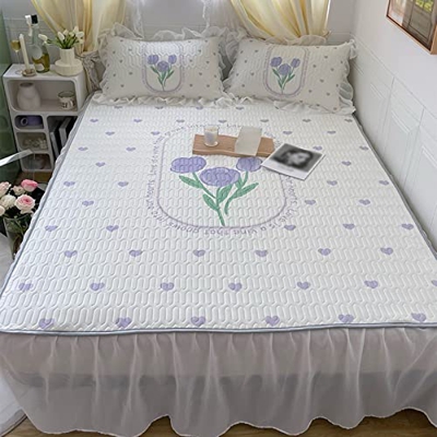 TRGCJGH Colchoneta Refrescante, Colchón De Verano, Almohadilla para Dormir De Seda Helada, Colchoneta para Dormir De Verano, Te Ayuda A Mantenerte Fre