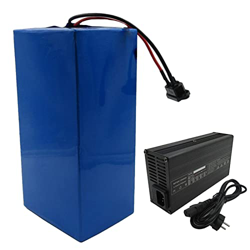 IVIWCLOP Batería Bicicleta Eléctrica De 72V 60Ah 50Ah 1000W-5600W Batería Iones Litio Baterías Alternativas Plomo-ácido con Cargador Rápido De 5A para características