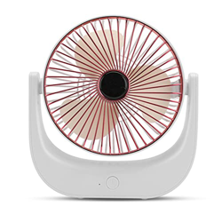 Mini ventilador de sobremesa, recargable, ventilador portatil con regulacion de velocidad de tres velocidades, usado en casa, oficina, etc., dorado en en oferta