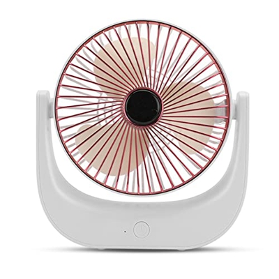 Mini ventilador de sobremesa, recargable, ventilador portatil con regulacion de velocidad de tres velocidades, usado en casa, oficina, etc., dorado en
