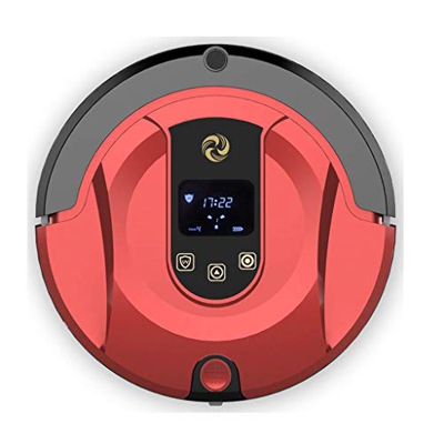 Robot Vacuum Intelligent High Suction Smart Mopping with Self-Charging Drop-Sensing Designed for Hard Floor and Thin Carpet Red