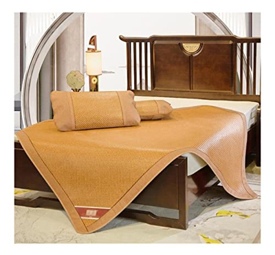 GYAM Colchoneta De Verano, Colchoneta De Ratán Plegable Colchón Fresco De Verano, Uso De Doble Cara, Colchoneta Doble para Dormitorio,180 * 200cm