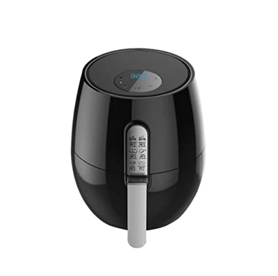 Air Fryer Electric Cooker LCD Digital Touch Screen with Precise Temperature Control Nonstick Basket 1350W Black