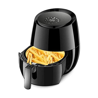 Air Fryer 5.2L Smart Electric Hot Airfryer Oven 1400W Large Capacity Multifunction Health Fryer with LCD Digital Screen and Nonstick Frying Pot