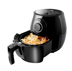 4.5 Air Fryer w/Flat Basket Non-Stick Dishwasher-Safe Basket Use Less Oil for Fast Healthier Food Timer Auto Shut Off Black precio