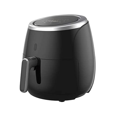 6.4L Digital Smart Air Fryer One-Touch Digital Controls Precise Temperature Control Recipe Book Basket Divider Wattage Control PREHEAT REHEAT Function