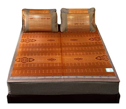 GYAM Almohadilla para Dormir De Verano, Colchón De Ratán Plegable De Doble Cara, Almohadilla para Dormir De Seda De Hielo Fresco, Colchón Doble para D en oferta