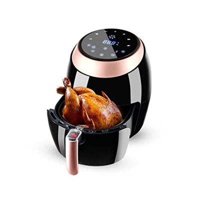 Air Fryer 1500W Electric Hot Oven Cooker 8 Presets Preheat LED Touch Screen Nonstick Basket 7L Black (Color : Red) (Black)