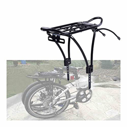 Soporte trasero para bicicleta, portaequipajes de aluminio para bicicleta, soporte para tija de sillín de ciclismo, portaequipajes con reflector, apto en oferta