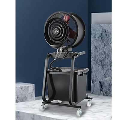 Ventiladores industriales de Servicio Pesado para Garaje, Ventilador de Pedestal Comercial, Viento de 3 velocidades oscilante de 90 °, para fábrica, G