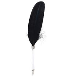 Pluma de Pluma, Pluma de inmersión de Pluma Negra de Acero Inoxidable portátil, Pluma estilográfica Vintage para Regalos de cumpleaños de Oficina de N características