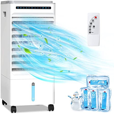 AECBUY Aire Acondicionado Portátil De 5 L con Control Remoto/3,5 Millones De Purificador De Aire Humidificador De Iones Negativos/3 Modos/1-7 Horas De