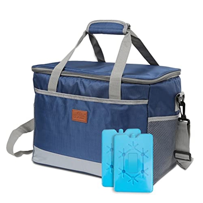Randaco Nevera portátil con acumulador, 33 L, plegable, resistente al agua, para almuerzo, picnic, para exteriores, con función de refrigeración de 16