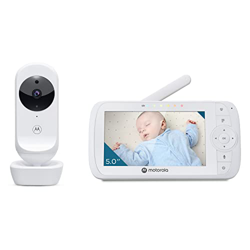 Motorola Nursery VM35 Baby Videophone, Video Baby Monitor, Unidad Parental 5 Pulgadas, Infrarrojos, Función Talk-back, Blanco precio