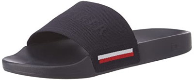 Tommy Hilfiger Corporate Knitted Beach Sandal, Sandalias deslizantes Hombre, Beige, 43 EU