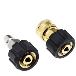 EMSea 2 adaptadores de manguera para limpiador de alta presión, rosca hembra a 3/8 pulgadas, enchufe rápido macho y 3/8 pulgadas, enchufe rápido hembr características