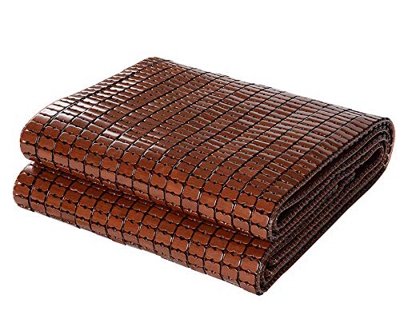 Mr.LQ Colchoneta De Enfriamiento De Verano Plegable, Suave, Lavable, Duradero, Carbonizado, Colchón De Bambú Mahjong, para Dormitorio, Doble Almohadil
