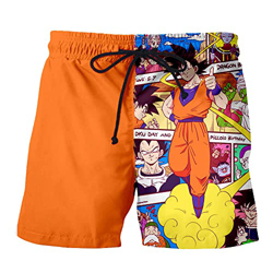 Hombre 3D Imprimir Anime Swim Shorts Pantalones Cortos Pantalones Cortos de Playa Troncos de Surf Pijama Bottoms (4,L) en oferta