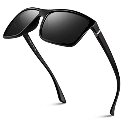 GQUEEN Gafas de Sol Hombre Retro Polarizadas Rectangulares,Clásico Gafas de Sol Mujer para Conducción Protección UV400