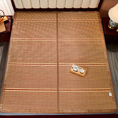 XWSM Colchoneta De Bambú, Colchón De Enfriamiento, Colchoneta De Cama De Bambú Plegable Colchón De Ratán Chino Tradicional Colchón De Enfriamiento Col