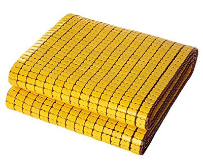 Mr.LQ Colchoneta De Enfriamiento De Verano Plegable, Suave, Lavable, Duradero, Carbonizado, Colchón De Bambú Mahjong, para Dormitorio, Doble Almohadil