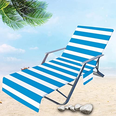 CCCYT Toallas De Microfibra,Fundas De Playa para Tumbona, Cubierta Reclinadora De La Estera De para Tumbona, Cubierta para Silla De Piscina, Cubierta 
