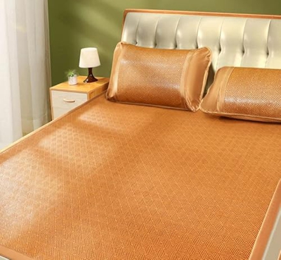 Colchoneta de Refrigeración Plegable de Doble Cara, Colchón de Verano Para Dormir Almohadilla de Aire Acondicionado de Ratán Carbonizado Para Dormitor