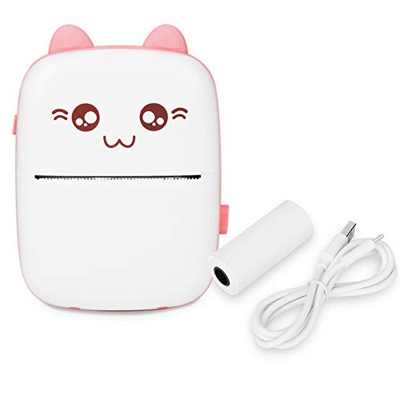 Mini Impresora Fotográfica, Pequeña Impresora de Bolsillo Instantánea para Niños, Bricolaje, Viene con Papel de Muestra, Mini Impresora Térmica PeriPa