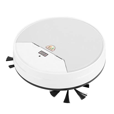 ciciglow Barredora Inteligente, aspiradora Inteligente Inteligente Multifuncional Limpieza Inteligente de un botón para Uso doméstico(White)