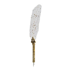 Bolígrafo de Pluma, para Hacer Bricolaje, Bolígrafo de Caligrafía de Pluma, Plumín Grabado de Aleación de Zinc, Operación Simple, Elegante, Vintage, p en oferta