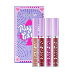 Maquillaje Profesional Al Por Lipstick Poker Liquid Lip Lipstick Lipstick Fog Sets * 2.5ml Noodles Waterproof Cup Non Lip Glaze 4 Durable Stick Gloss  en oferta